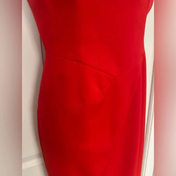Black Halo Marcelle Sleeveless Stretch Crepe Sheath Dress, Size 6, Red - Picture 4 of 16